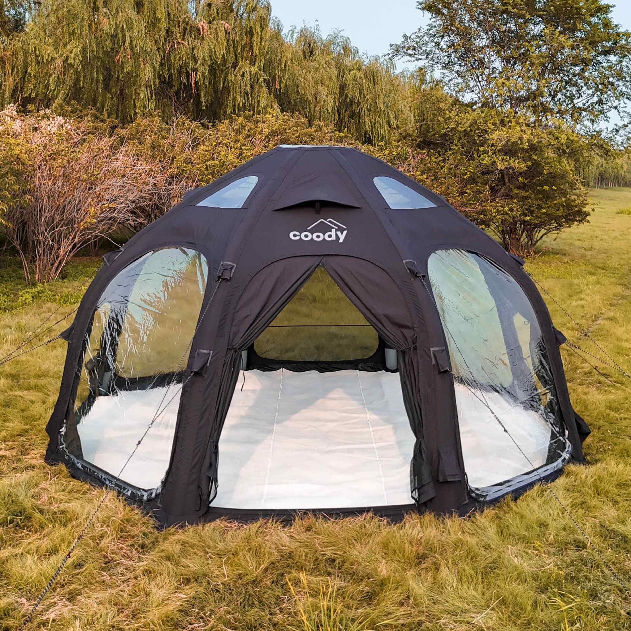 Coody Aurora Dome | RBM Outdoors Inflatable tent Octopus Black for 2-4 person | Backcountry Sportsman