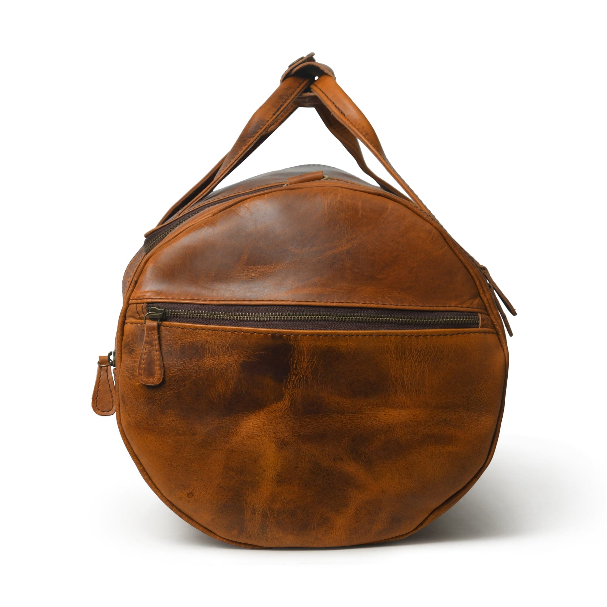 Leather Gym Travel Bag, Round | Backcountry Sportsman