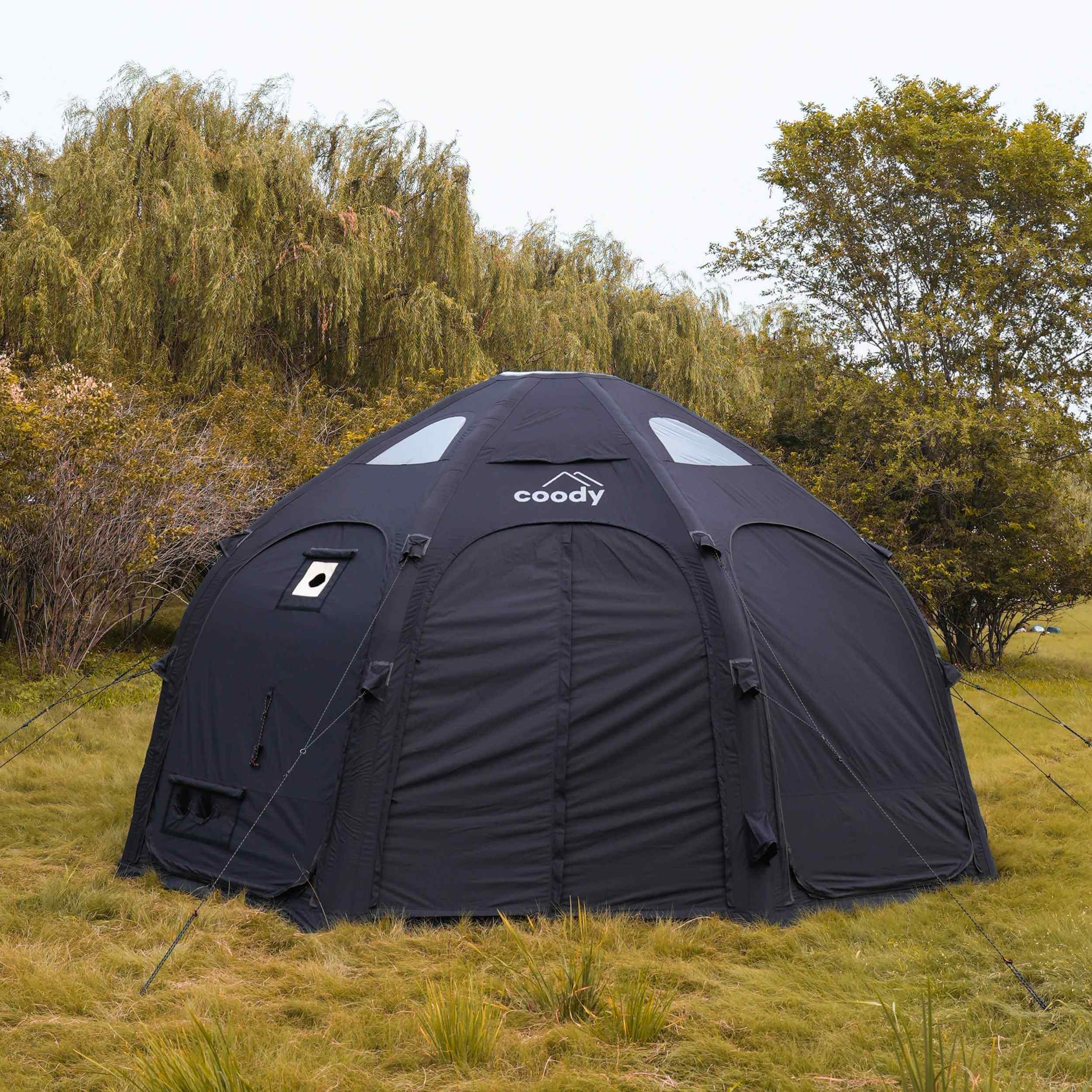Coody Aurora Dome | RBM Outdoors Inflatable tent Octopus Black for 2-4 person | Backcountry Sportsman