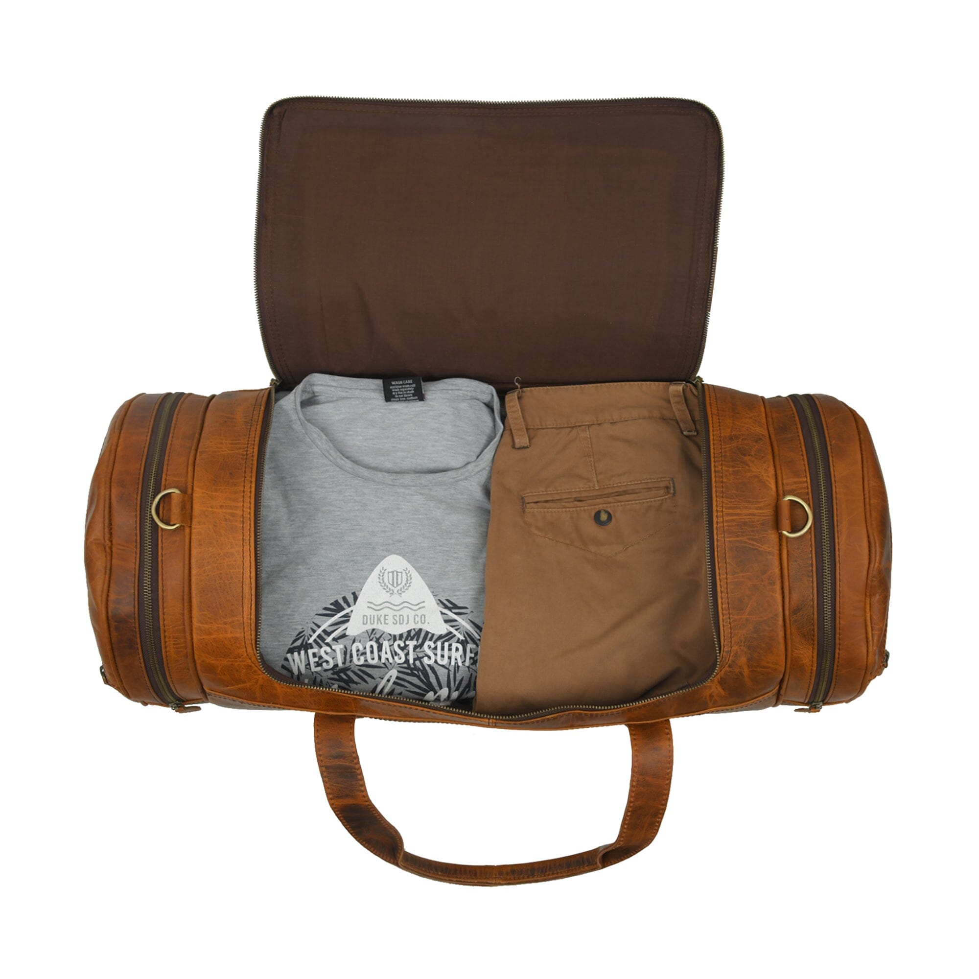 Leather Gym Travel Bag, Round | Backcountry Sportsman