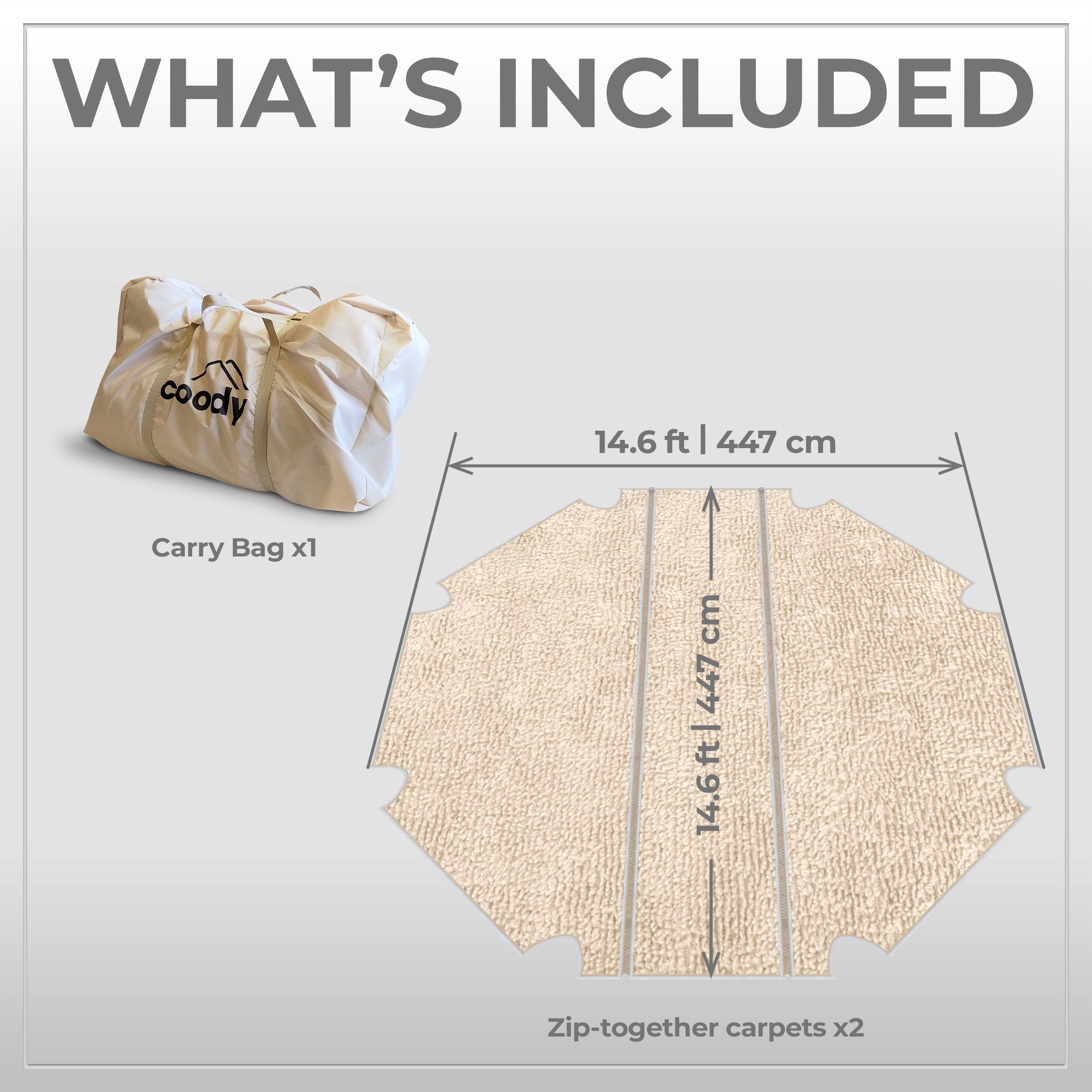 Coody Carpet – Tailored for Coody Aurora Dome (Octopus) Tent