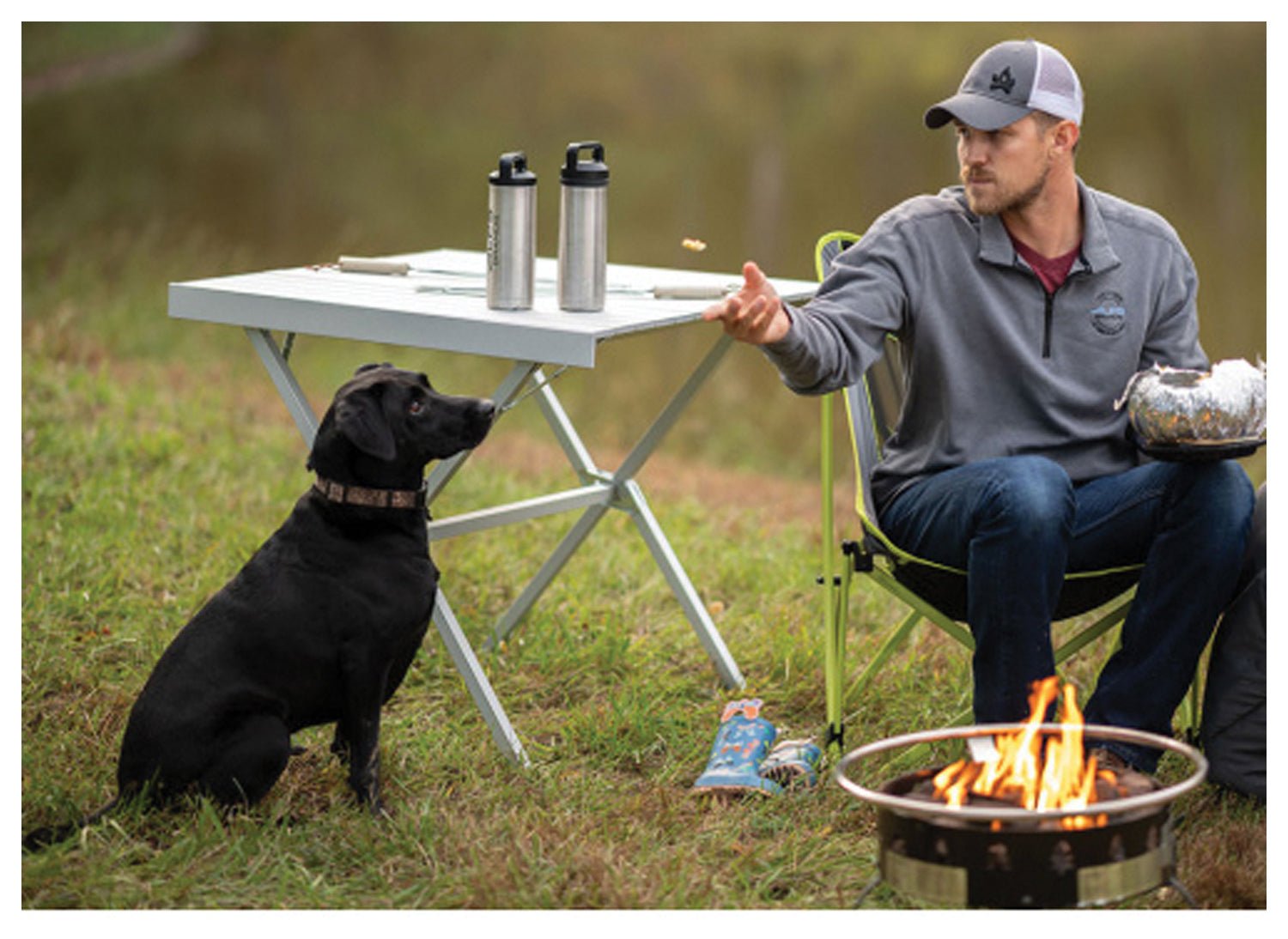 Square Dining Table Silver | Backcountry Sportsman