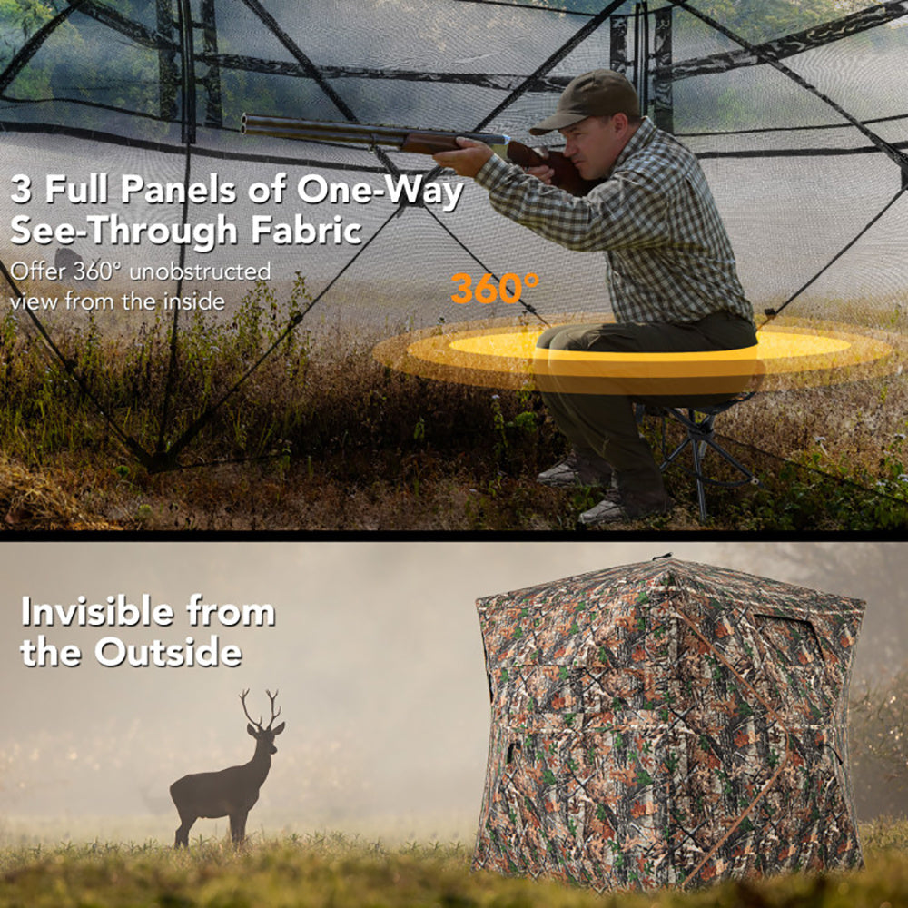 5-IN-1 Detachable Hunting Blind For 2-3 People With Skylight