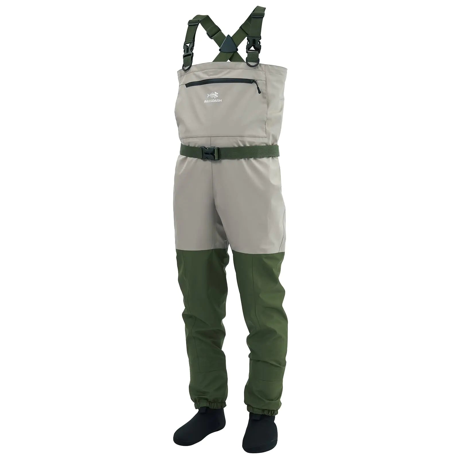 BASSDASH IMMERSE Men’s Breathable Fly Fishing Waders Stocking Foot Waterproof Lightweight Chest Wader | Backcountry Sportsman
