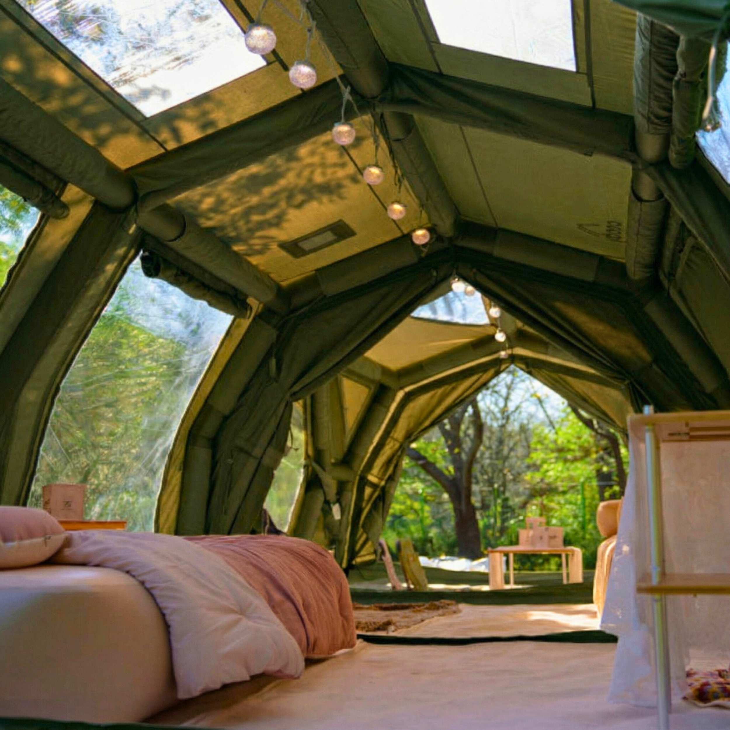 Coody Familia AirTent 17.2 Pro Forest Green- Inflatable Tent for Camping (2-10 Person)