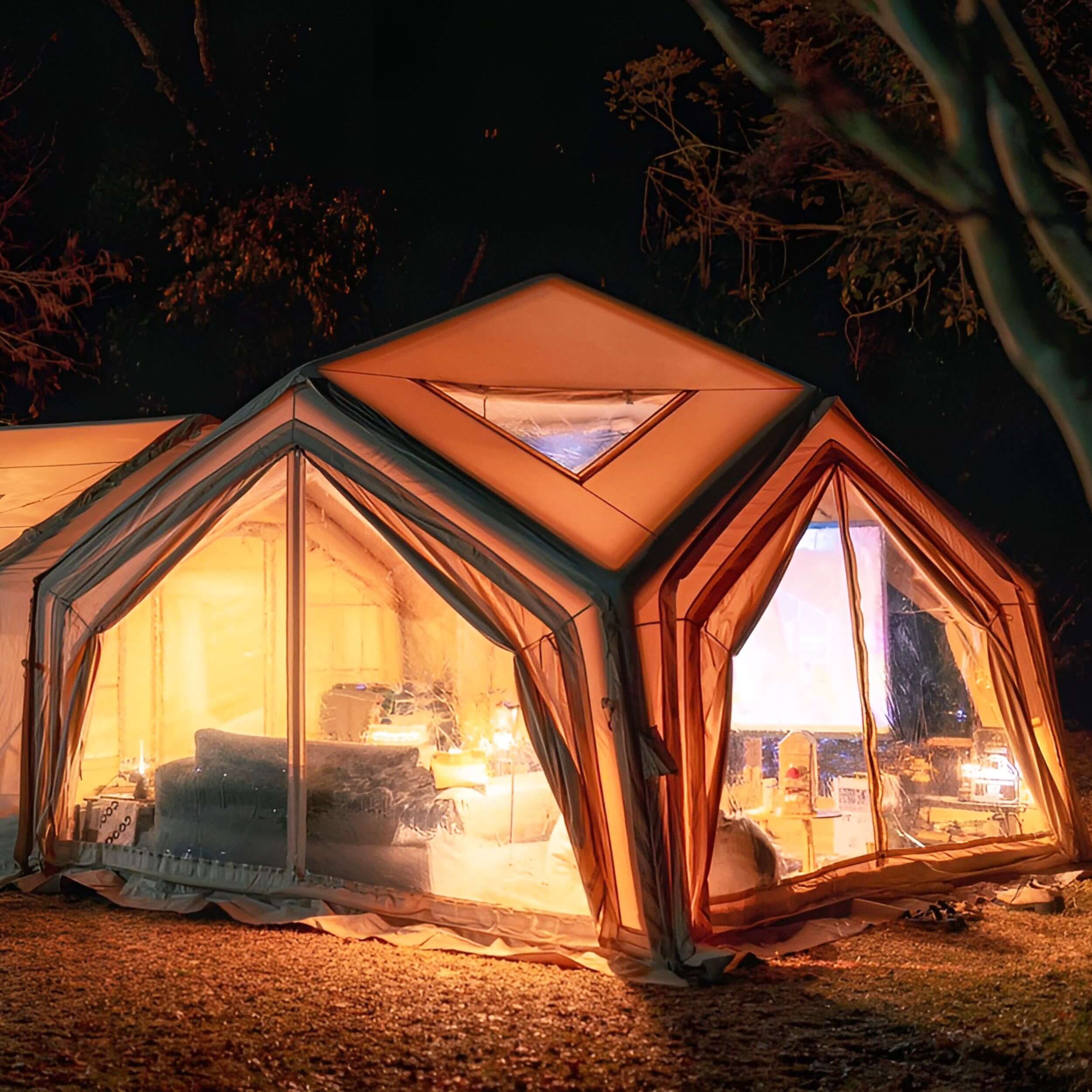 Coody | RBM Hub Shelter Inflatable Tent for 2-6 Person (Beige) | Backcountry Sportsman