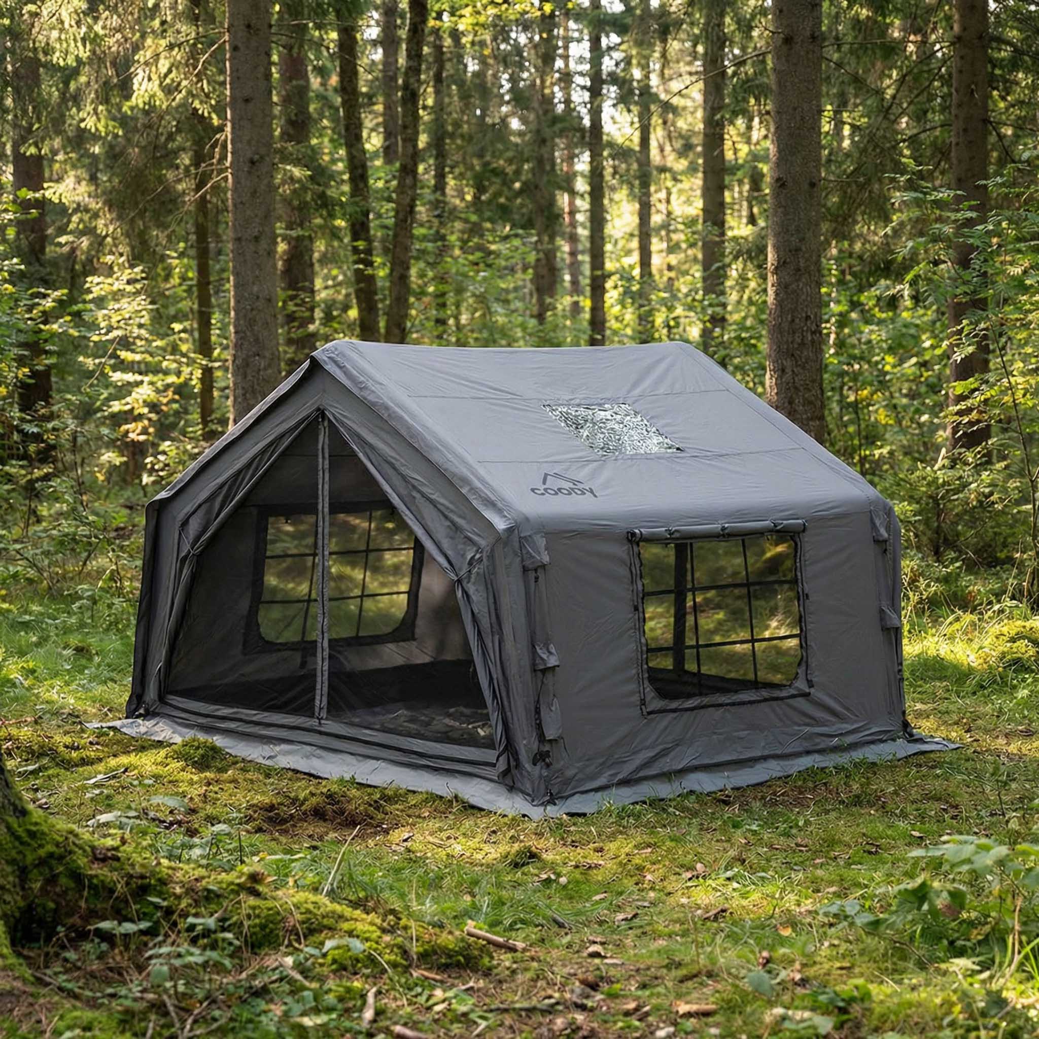 Coody 10.0 Gray Inflatable Tent House for Camping (2-4 person) | Backcountry Sportsman