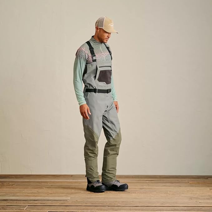 Orvis Clearwater Chest Waders for Men - Waterproof Fly Fishing Waders with Neoprene Booties External Storage Pocket Stone - X-Large Short | Backcountry Sportsman