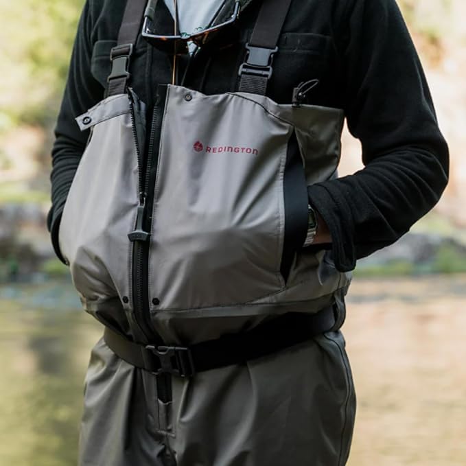 Redington Mens Escape Zip Up Waders - Chest-High Fly Fishing Waders - Waterproof Wader for Men - Boulder/Slate - Medium | Backcountry Sportsman