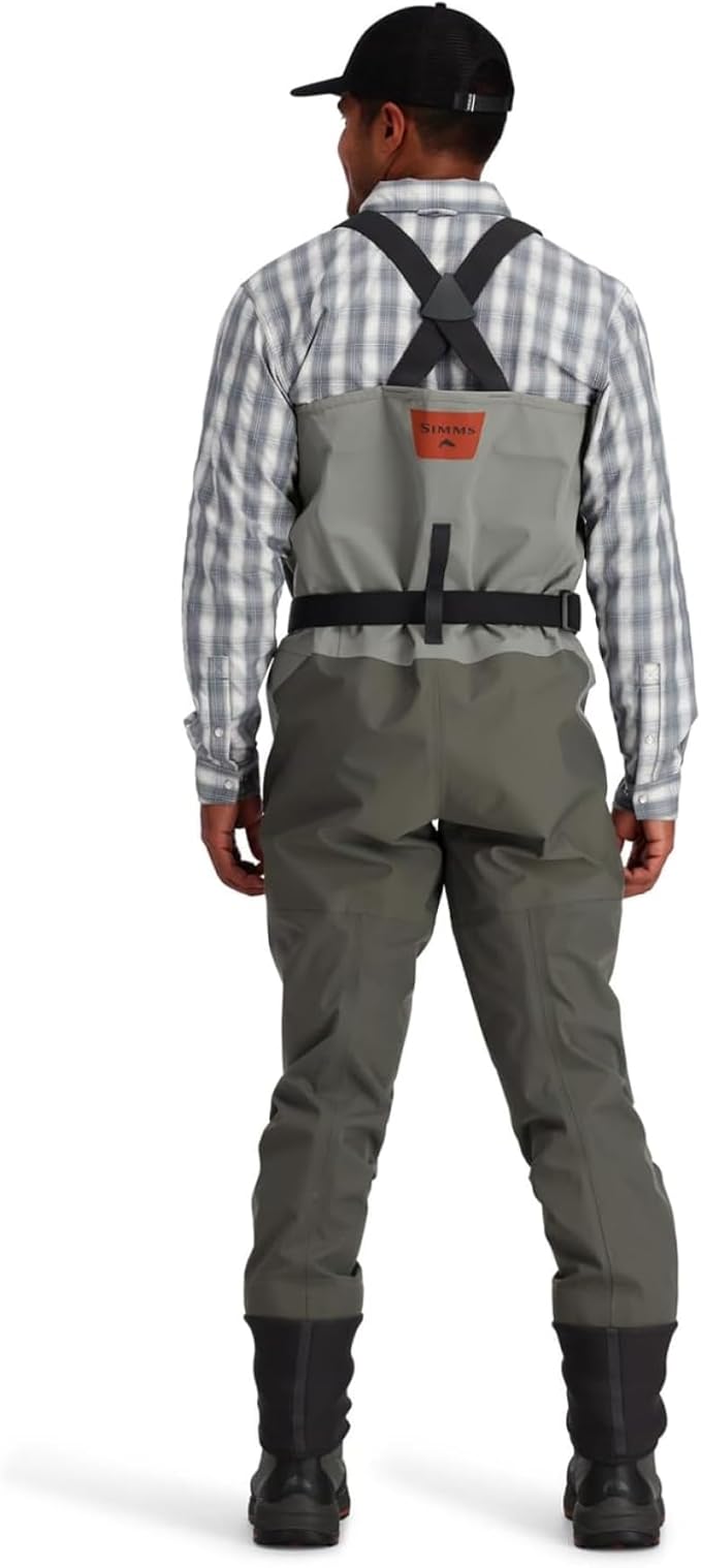 Simms Mens Freestone Stockingfoot Chest-High Fishing Waders - Durable Breathable Performance-Driven Waterproof Waders Smoke (Large 9-11 Foot) | Backcountry Sportsman