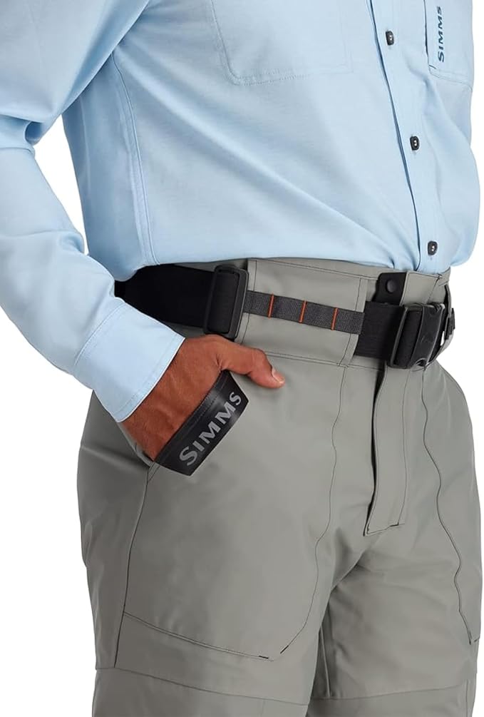 Simms Men’s Freestone Stockingfoot Fishing Wading Pants - Waterproof Lightweight and Breathable Warm Weather Fishing Pants - Smoke - X-Large 12-13 Foot | Backcountry Sportsman