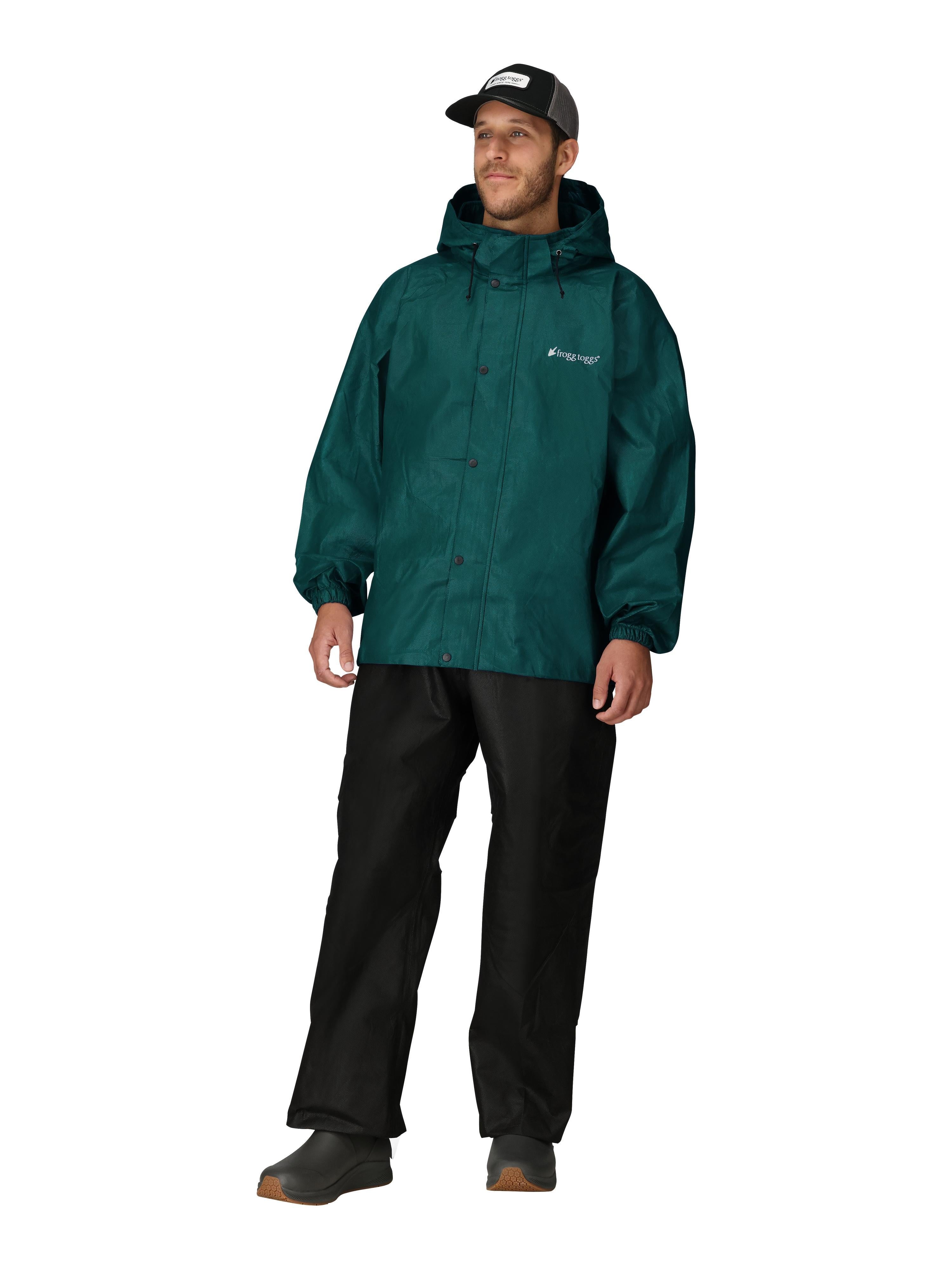 Men's Classic All-Sport Rain Suit | Dark Green / Black Pants