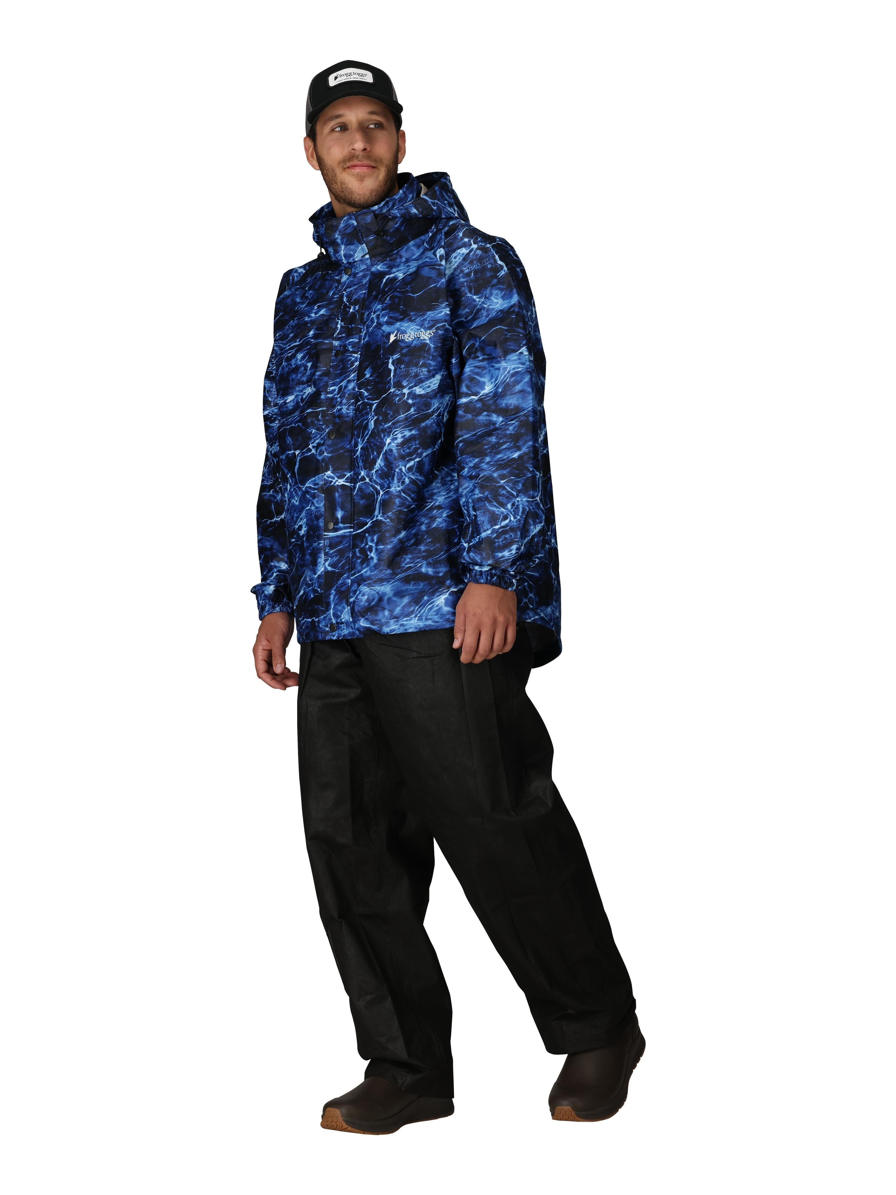 Men's Classic All-Sport Rain Suit | MO Blue Marlin/Black Pants