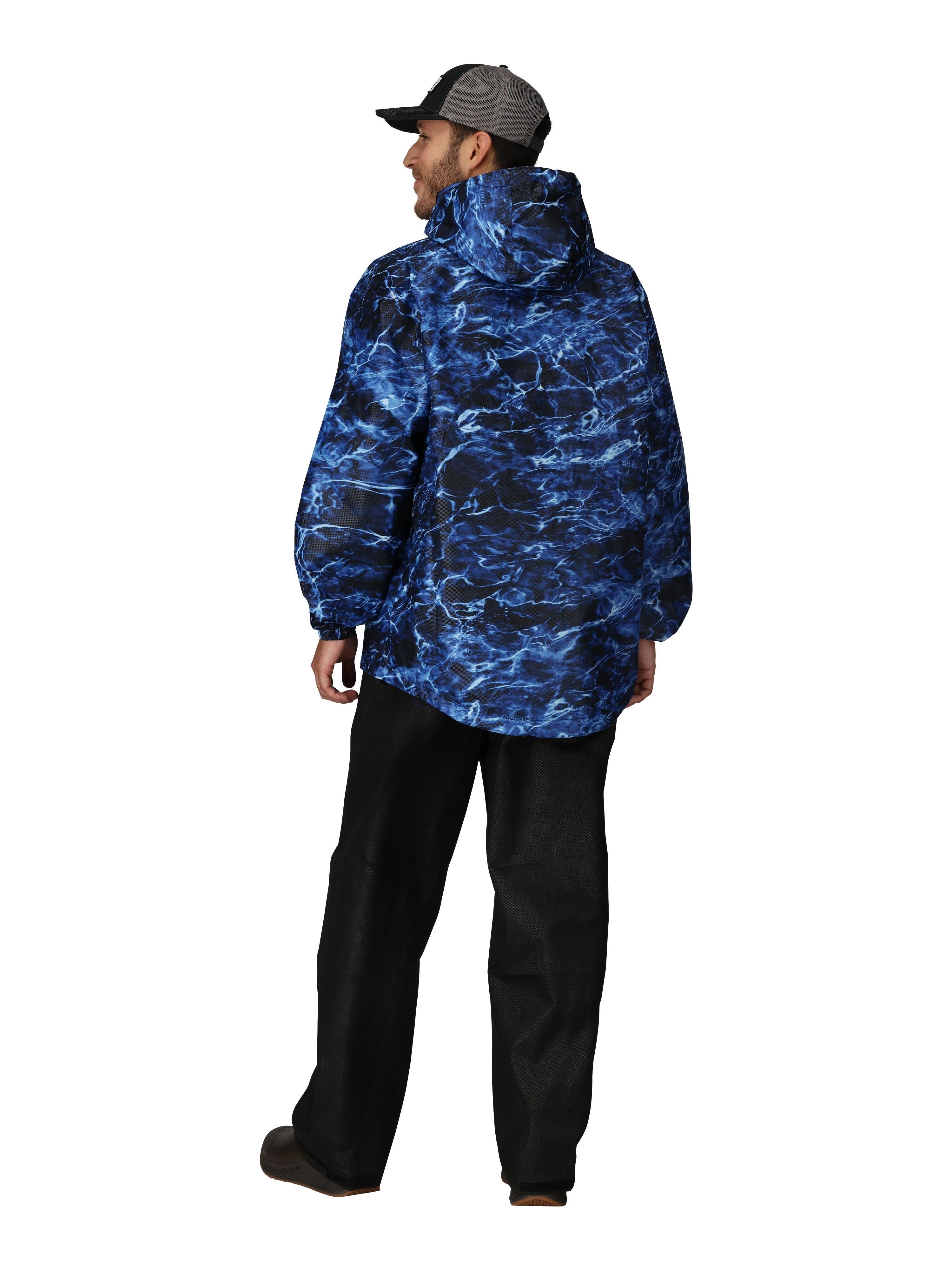 Men's Classic All-Sport Rain Suit | MO Blue Marlin/Black Pants