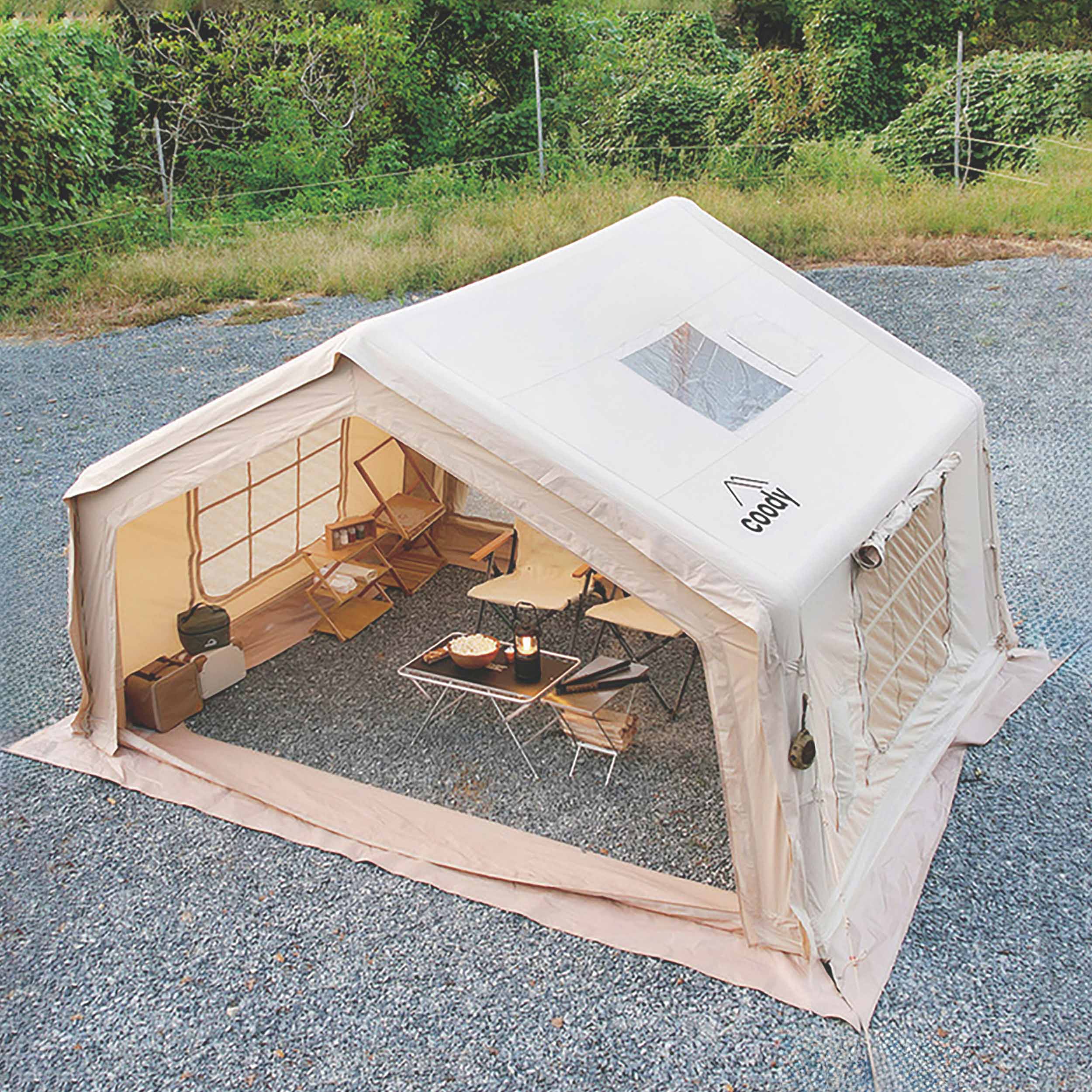 Coody 10.0 Beige+Ground Sheet PVC+Carpet+Electric Pump