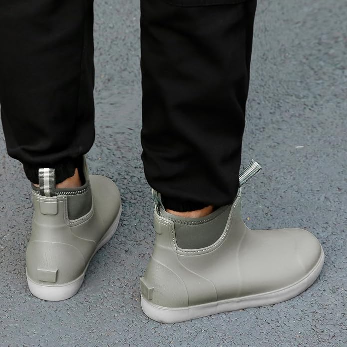 Imyaseiv Rain Boots for Men Waterproof Ankle Mens Deck Boots Anti-Slip Comfort Rubber Boots Chelsea Garden Shoes for Yard Fishing Outdoor Work | Backcountry Sportsman