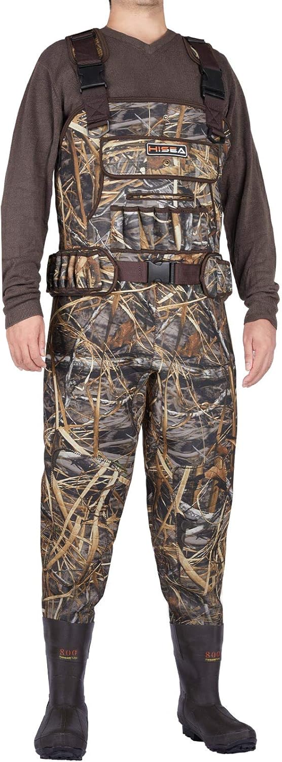 HISEA Hunting Waders Neoprene Chest Waders for Men with 800G Insulated Boots Waterproof Neoprene Bootfoot Waders | Backcountry Sportsman
