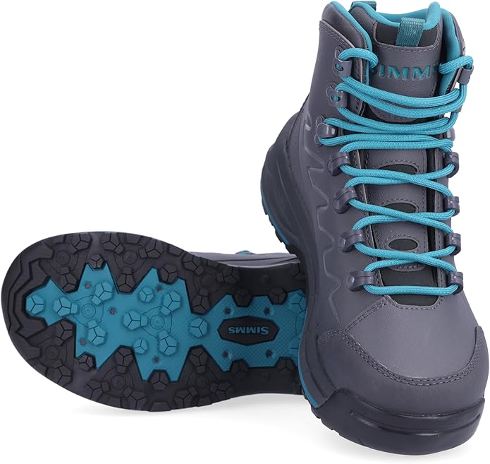 Simms Womens Freestone Wading Boots - Durable Rubber Bottom Boots with Enhanced Traction Protective Toe Cap Ideal for Stream & River Fishing (Slate 9) | Backcountry Sportsman