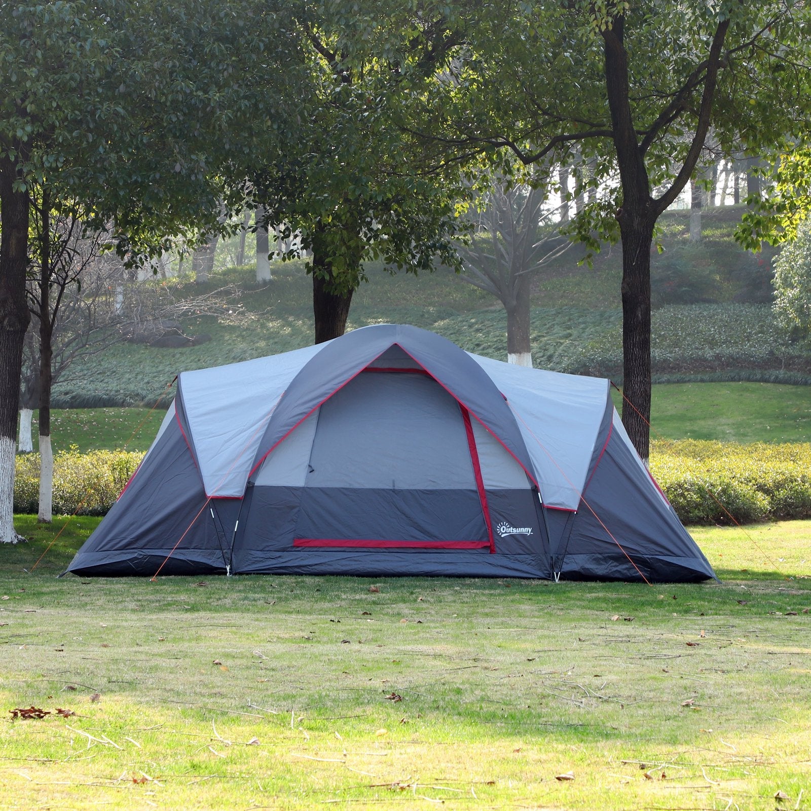 Outsunny Outdoor Camping Tent For 5-6 Fiberglass Steel Frame W/ Bag | Backcountry Sportsman