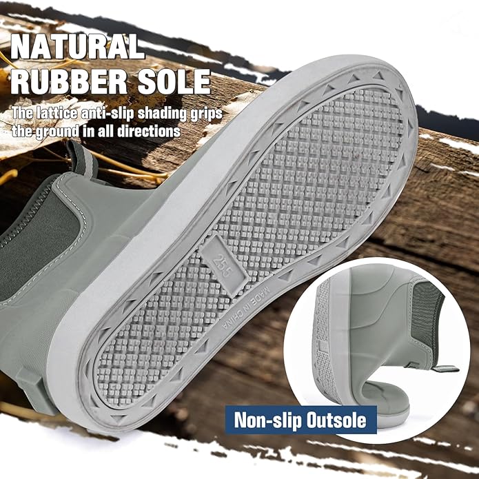 Imyaseiv Rain Boots for Men Waterproof Ankle Mens Deck Boots Anti-Slip Comfort Rubber Boots Chelsea Garden Shoes for Yard Fishing Outdoor Work | Backcountry Sportsman