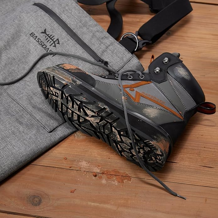 BASSDASH Men’s Wading Boots Lightweight Anti-Slip Rubber Sole Fly Fishing Wading Shoes | Backcountry Sportsman