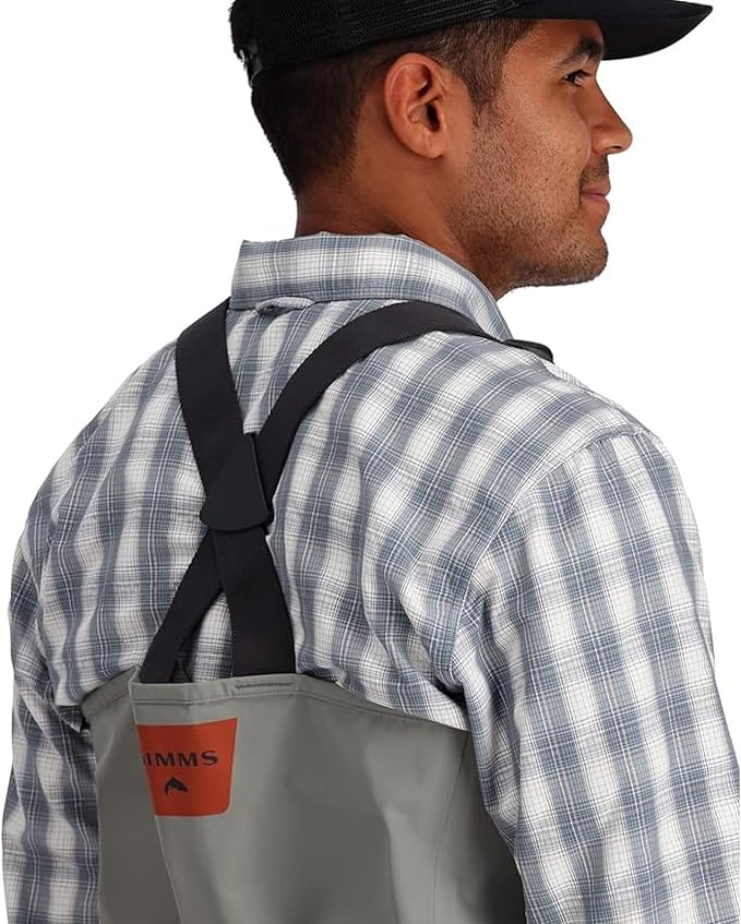 Simms Mens Freestone Stockingfoot Chest-High Fishing Waders - Durable Breathable Performance-Driven Waterproof Waders Smoke (Large 9-11 Foot) | Backcountry Sportsman