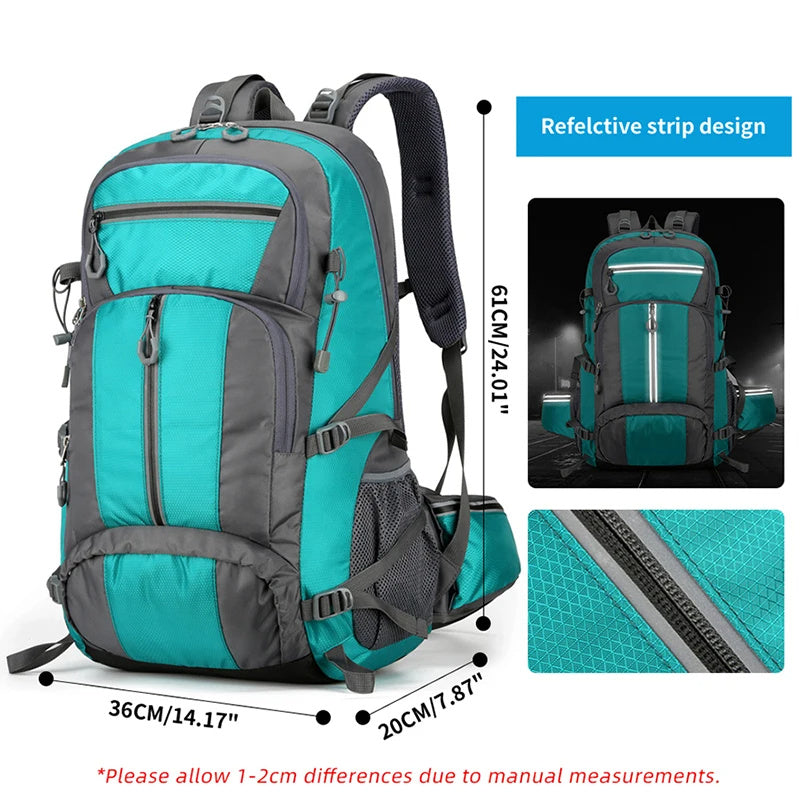 50L Fishing Backpack Large Capacity Camping Bags Outdoor Sport Hiking Trekking Climbing Travel Shoulder Backpacks Shoes Pack | Backcountry Sportsman