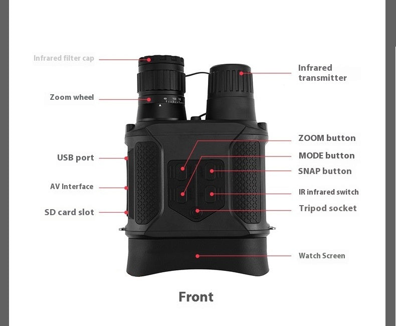 V400B Night Vision Instrument Binocular Digital Telescope Infrared Night Vision Instrument