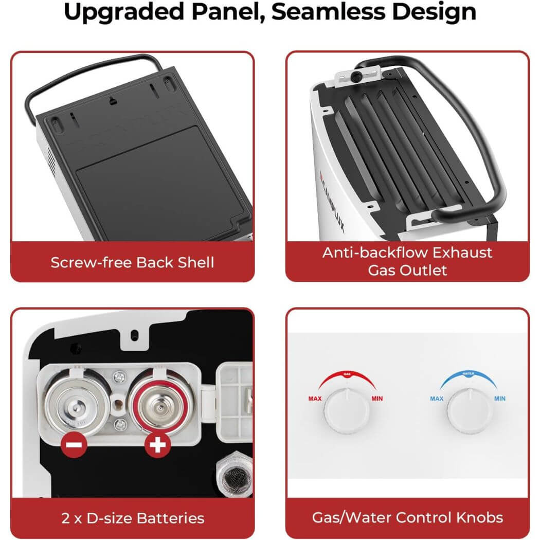 Camplux AY132 Portable Propane Water Heater | Backcountry Sportsman