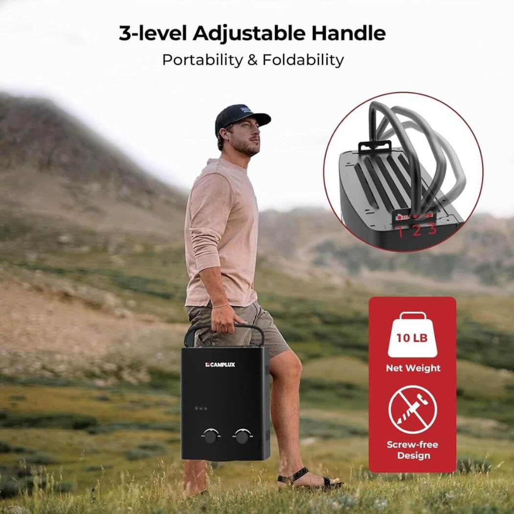 Camplux AY132B Portable Propane Water Heater | Backcountry Sportsman