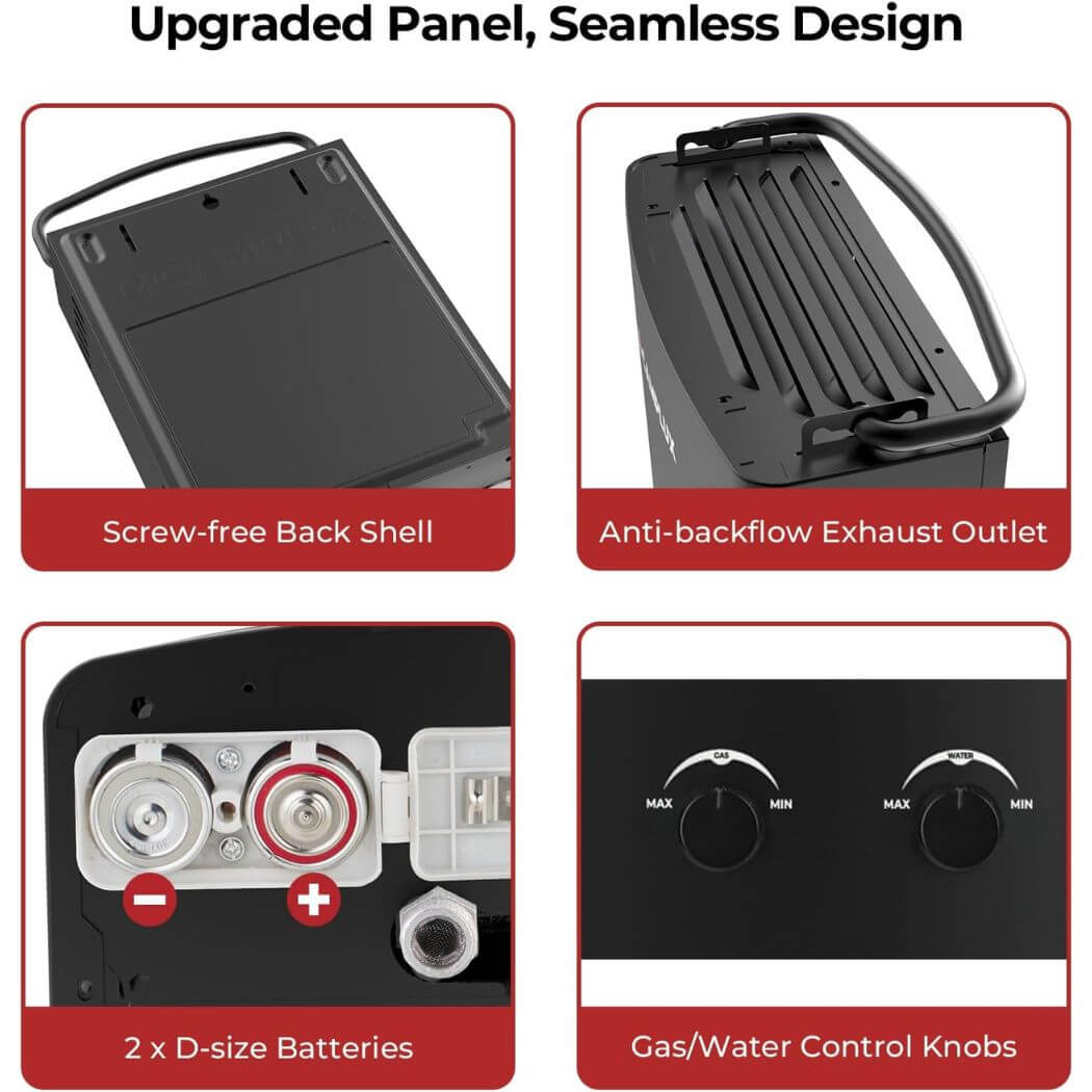 Camplux AY132B Portable Propane Water Heater | Backcountry Sportsman