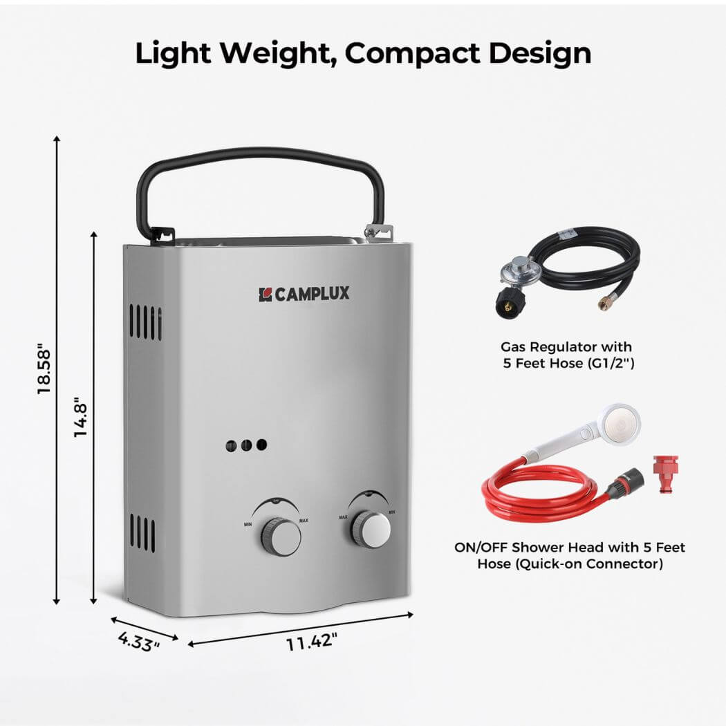 Camplux AY132G Portable Propane Water Heater | Backcountry Sportsman