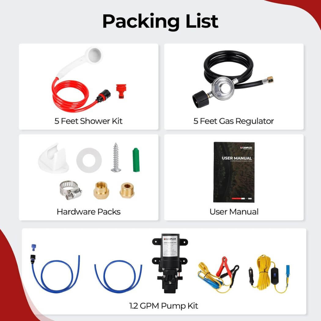 Camplux AY132P43 Portable Propane Water Heater Pump Kit | Backcountry Sportsman