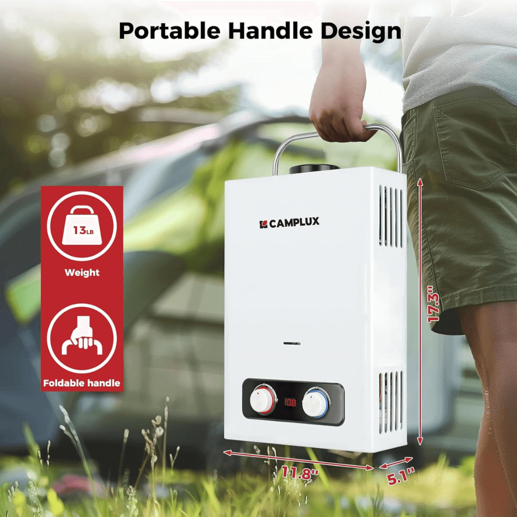 Camplux BD158 Tankless Propane Water Heater Portable | Backcountry Sportsman