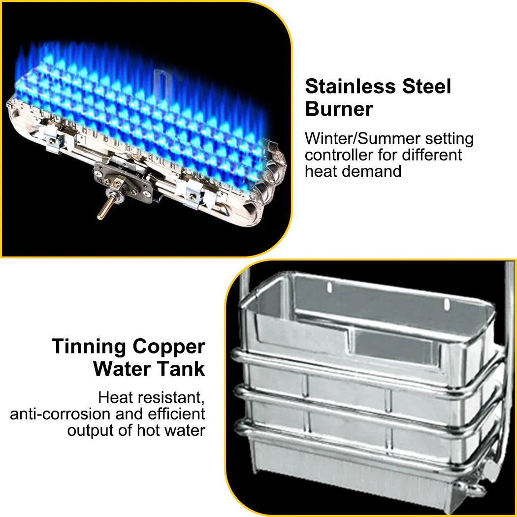 Camplux 8L Portable Gas Hot Water Heater w/ 4.3L Pump & Sink Sprayer & Shower Stand | Backcountry Sportsman
