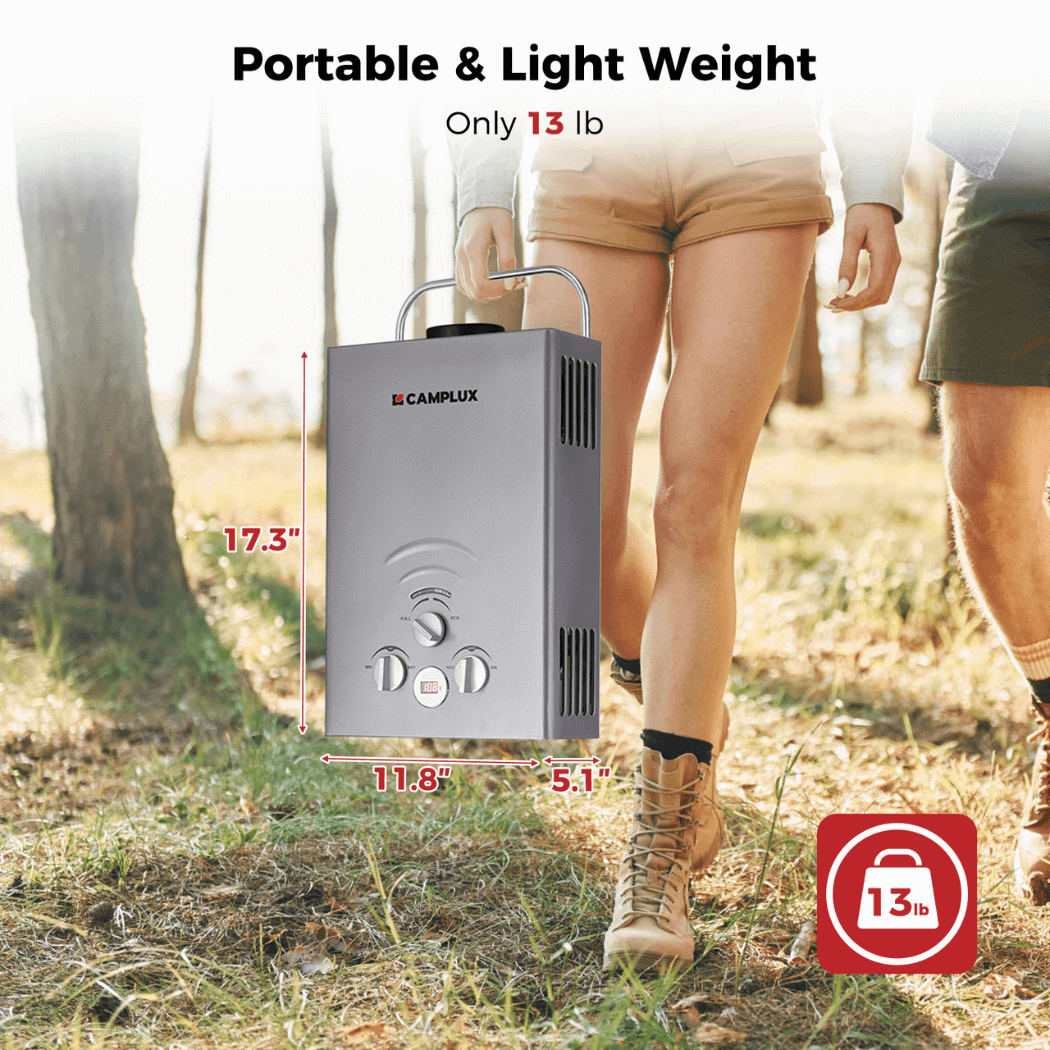 Camplux BW158G Camping Water Heater Propane | Backcountry Sportsman