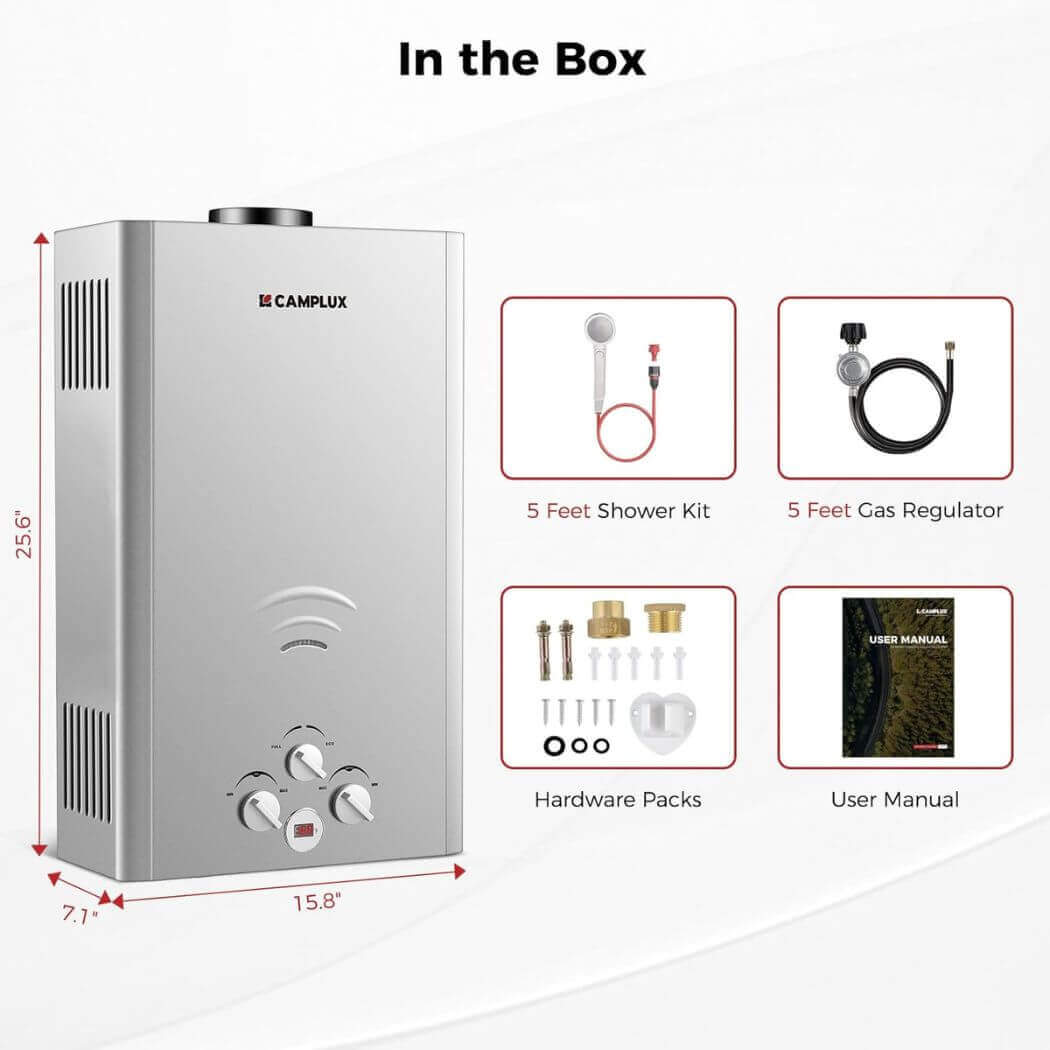 Camplux BW422G Camping Water Heater Propane | Backcountry Sportsman