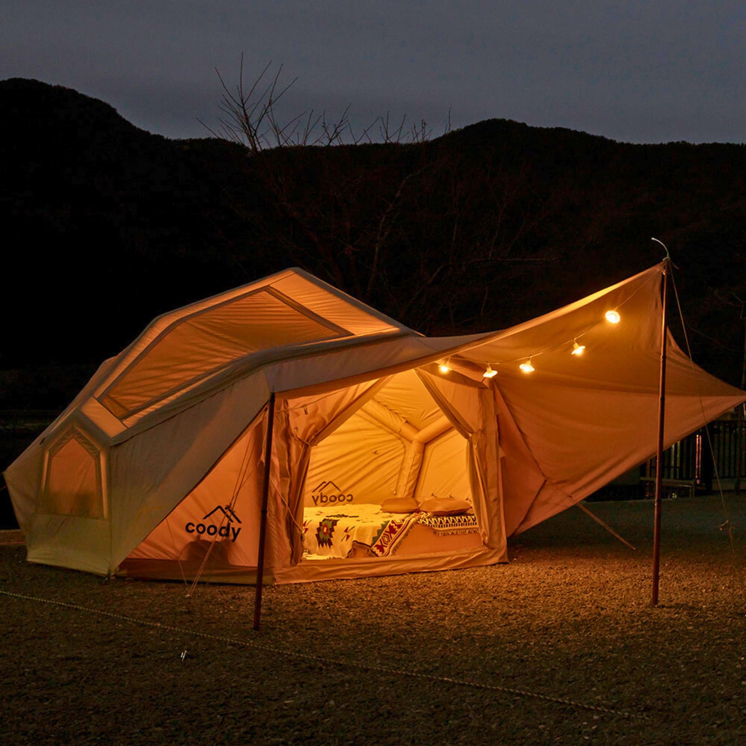 Coody | RBM Bestona Inflatable Tent for 2-4 Person (Beige) | Backcountry Sportsman