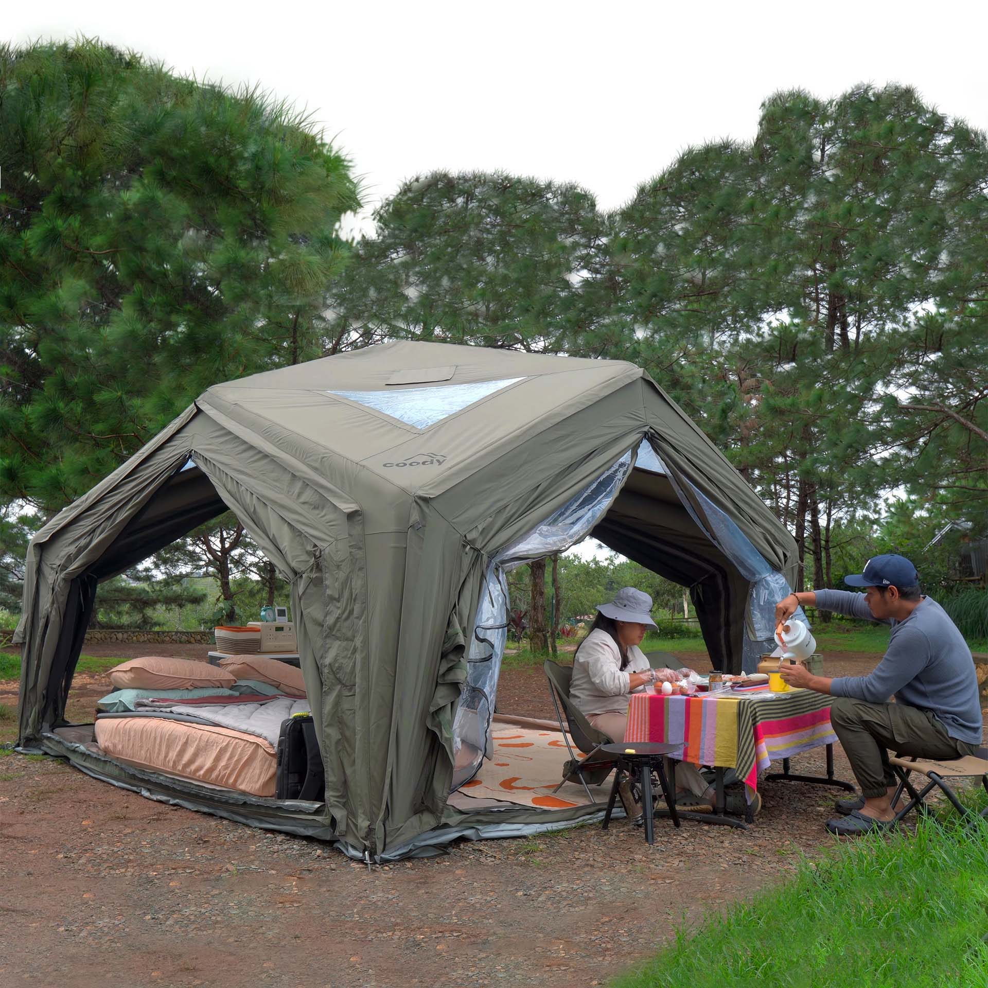 Coody | RBM Hub Inflatable Tent for 2-6 Person (Forest Green) | Backcountry Sportsman