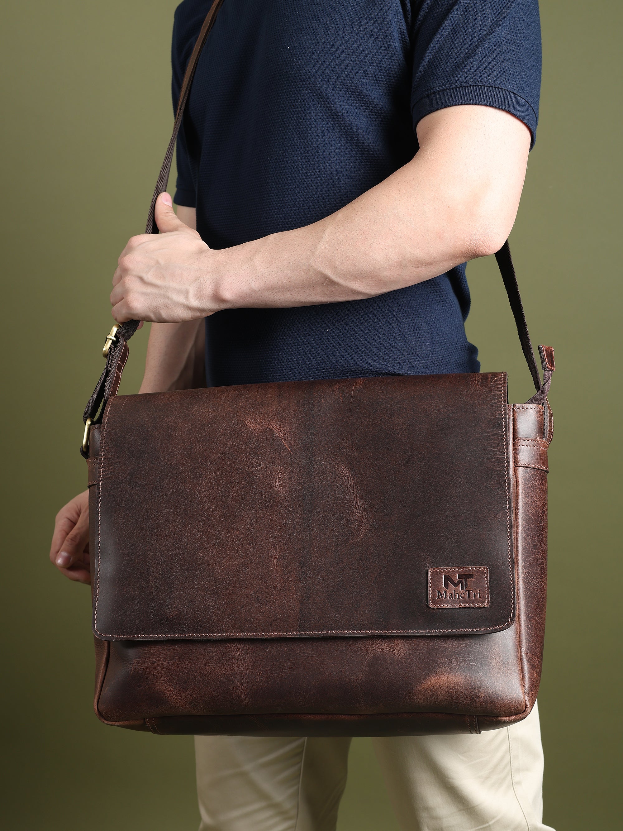 Genuine Sitka Leather Laptop Bag | Backcountry Sportsman