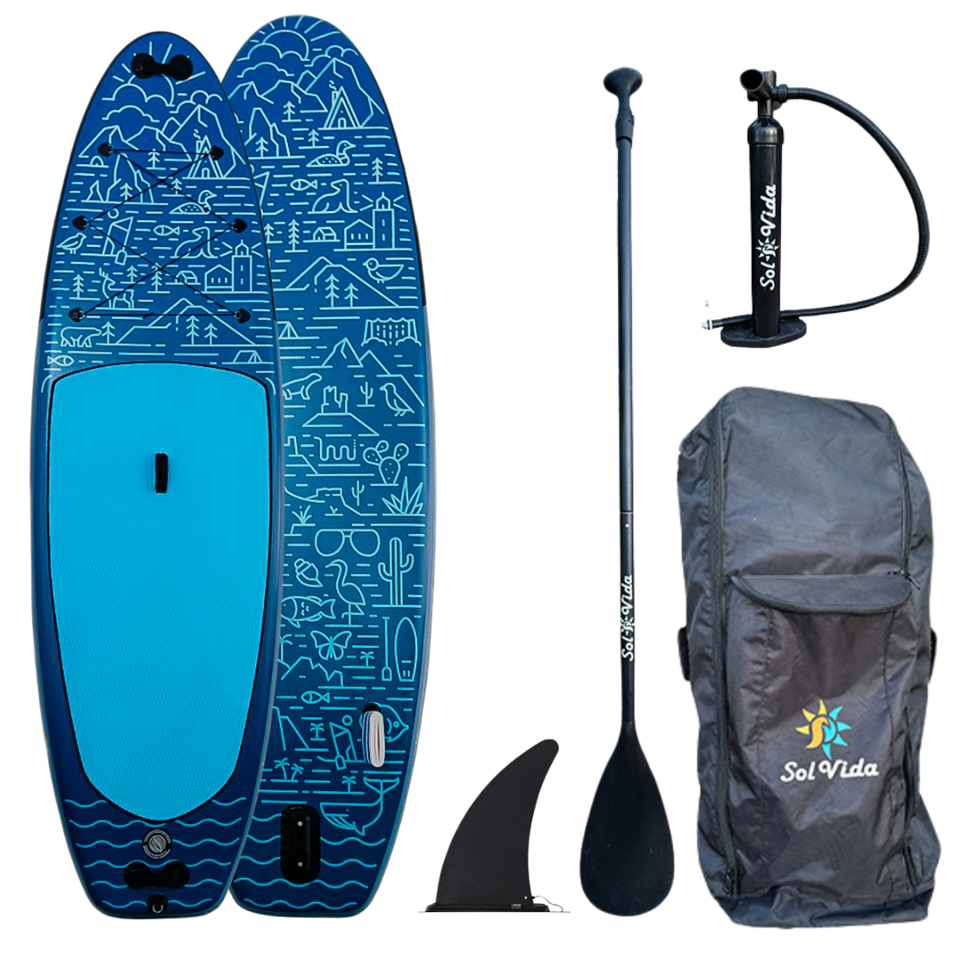 GrandSol Oasis Pack: 11' 4'' Inflatable Paddle Board + Paddle, Pump, Detachable Fin, & Carrying Case | Backcountry Sportsman