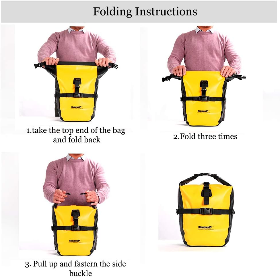 Rhinowalk Waterproof Bike Pannier Bag for Bicycle Cargo Rack Saddle Bag Shoulder Bag Laptop Pannier Rack-RK19663 20L | Backcountry Sportsman