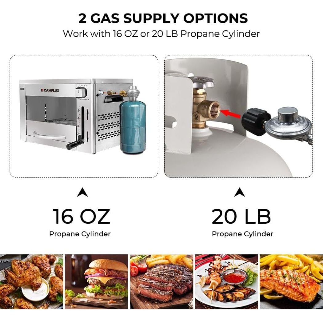 Camplux Outdoor Propane Infrared Steak Grill, 1600℉ Fast Efficient Heating | Backcountry Sportsman