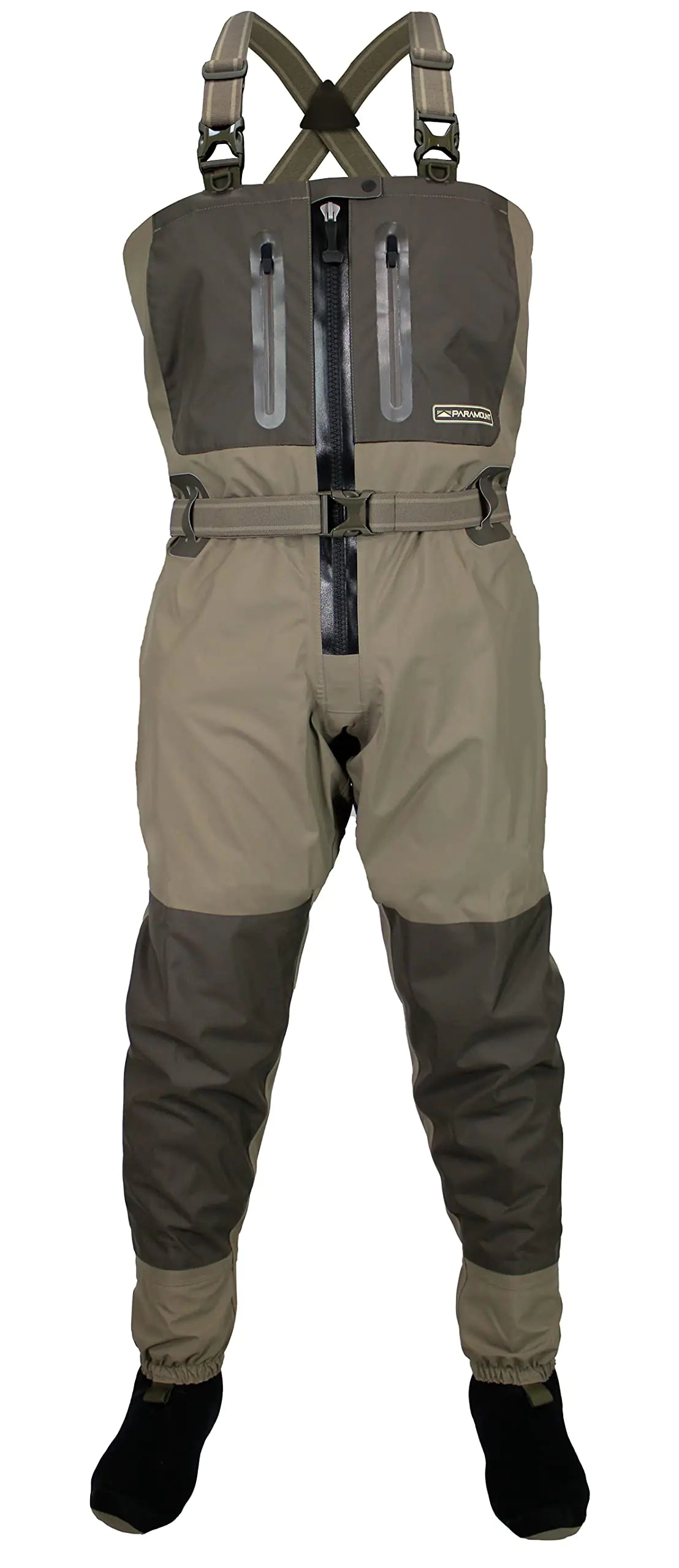 Paramount Outdoors Deep Eddy Zippered Breathable Stockingfoot Chest Fishing Wader (Medium) | Backcountry Sportsman