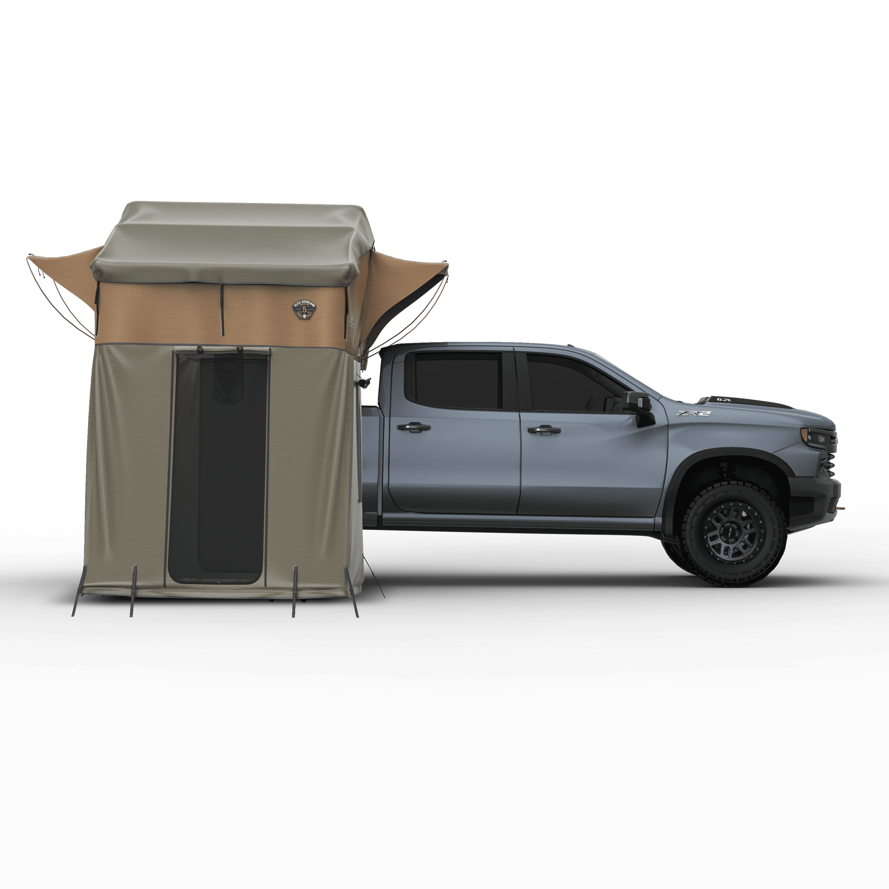 Elite Rooftop Tent with Annex Room – 4–5 Person – Tan – Overland Family Tent | Backcountry Sportsman