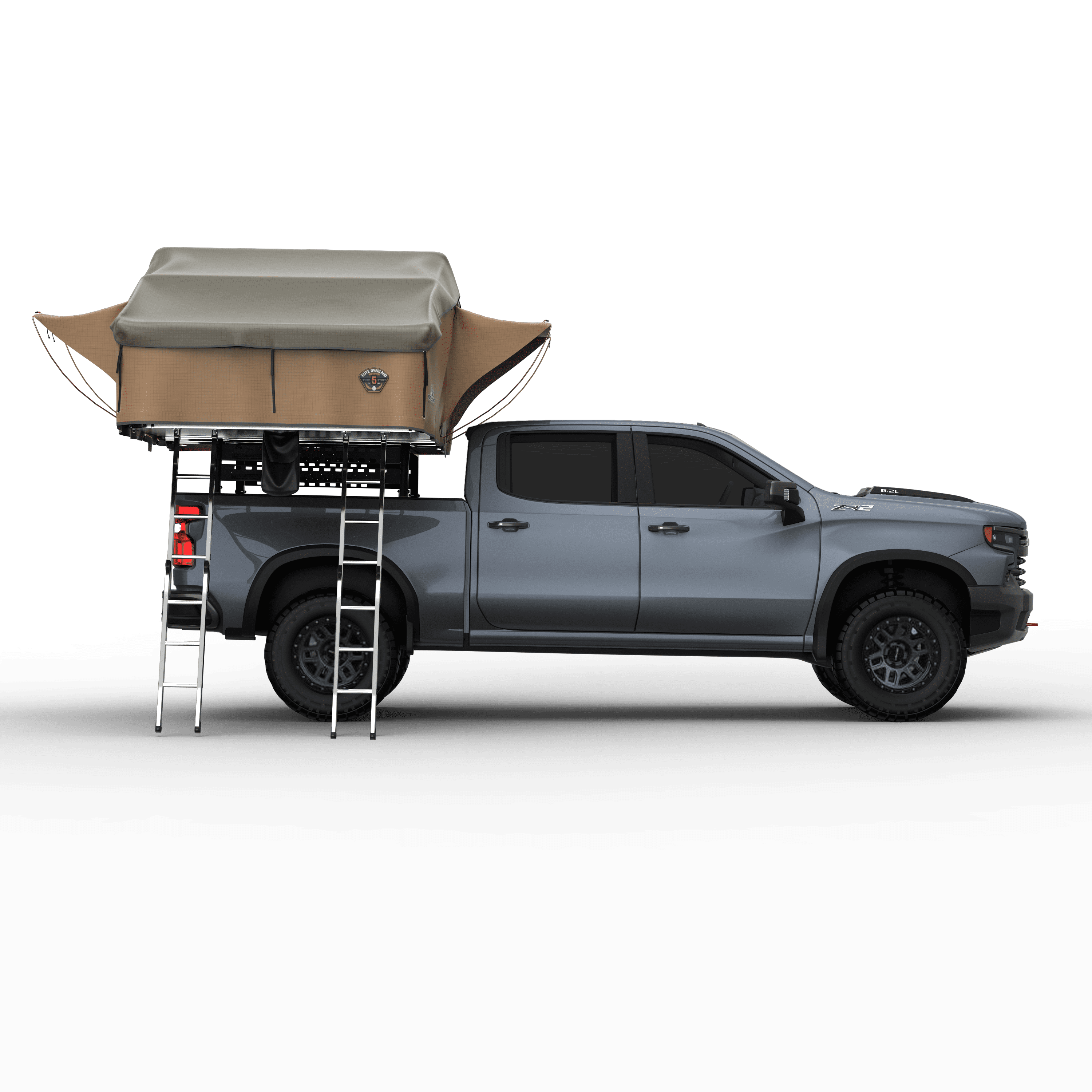 Elite Rooftop Tent with Annex Room – 4–5 Person – Tan – Overland Family Tent | Backcountry Sportsman