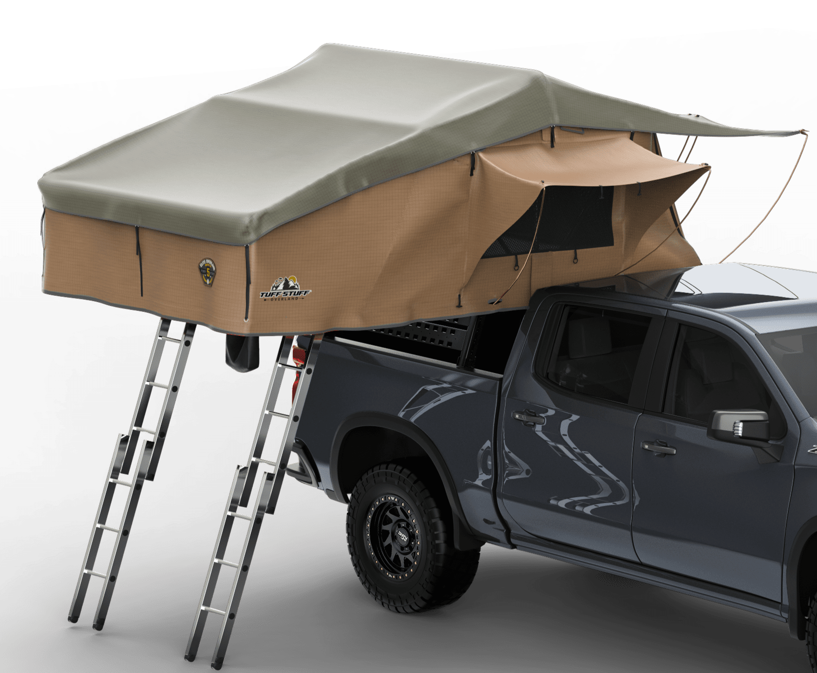 Elite Rooftop Tent with Annex Room – 4–5 Person – Tan – Overland Family Tent | Backcountry Sportsman