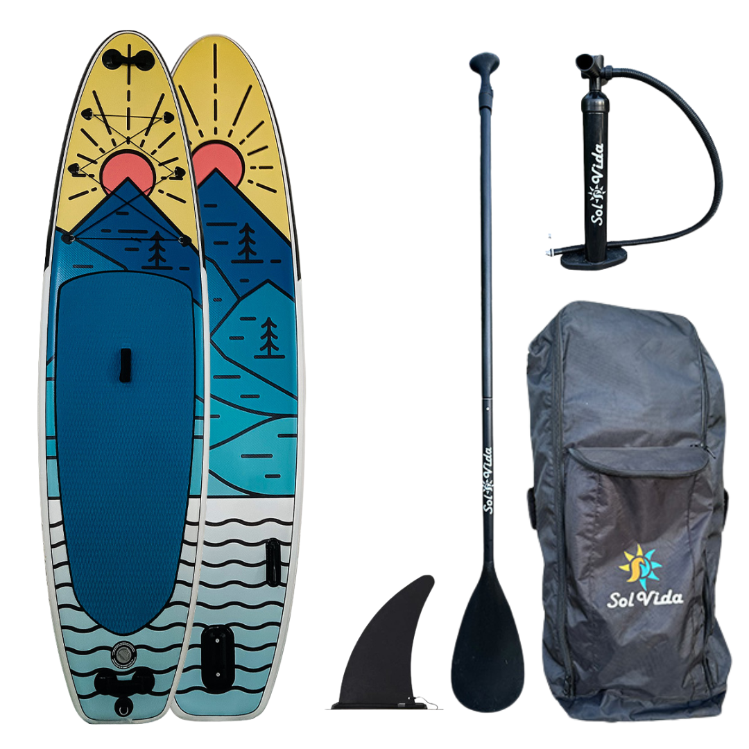 VidaGlide Canyon Pack: 10' 6'' Inflatable Paddle Board + Paddle, Pump, Detachable Fin, & Carrying Case | Backcountry Sportsman