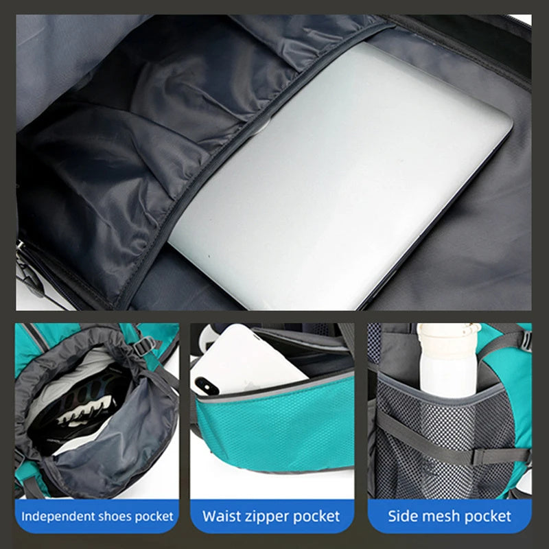 50L Fishing Backpack Large Capacity Camping Bags Outdoor Sport Hiking Trekking Climbing Travel Shoulder Backpacks Shoes Pack | Backcountry Sportsman