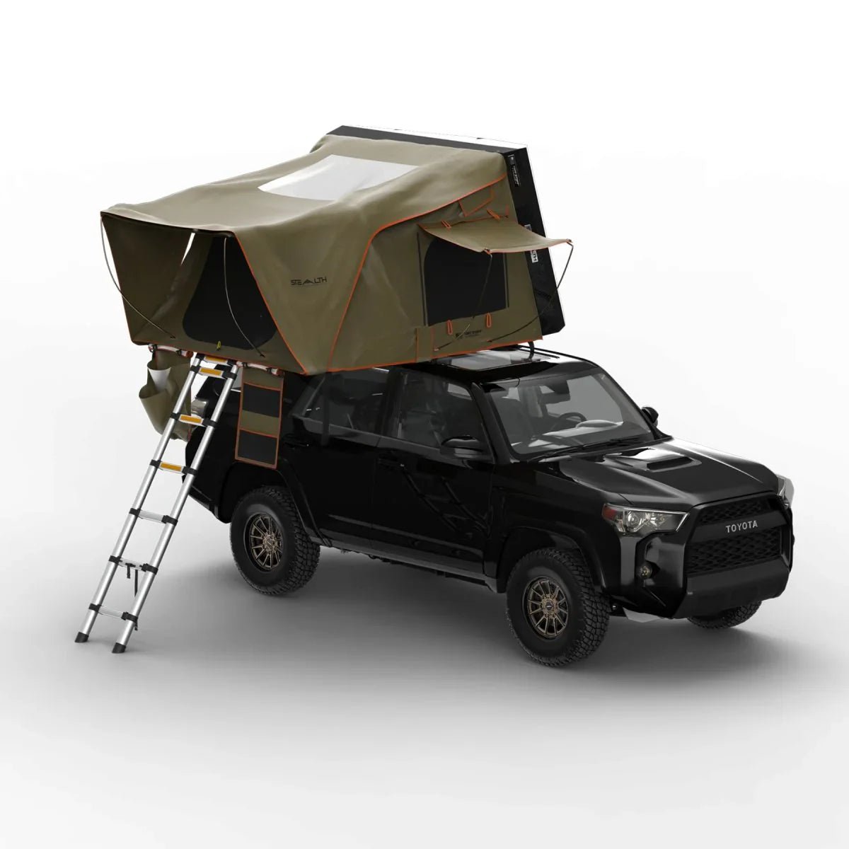 Stealth Hardshell Rooftop Tent – Aluminum – 3 Person – Black – Low-Profile Overland Tent | Backcountry Sportsman